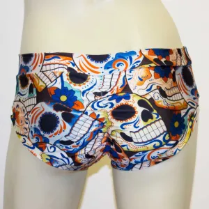 Booty Short- Blue Skull
