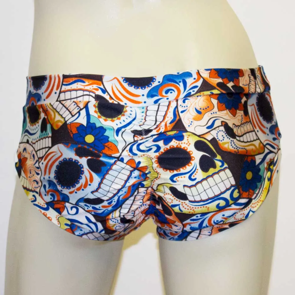 Booty Short- Blue Skull