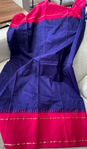 Deep Purple Blue with Pink Border