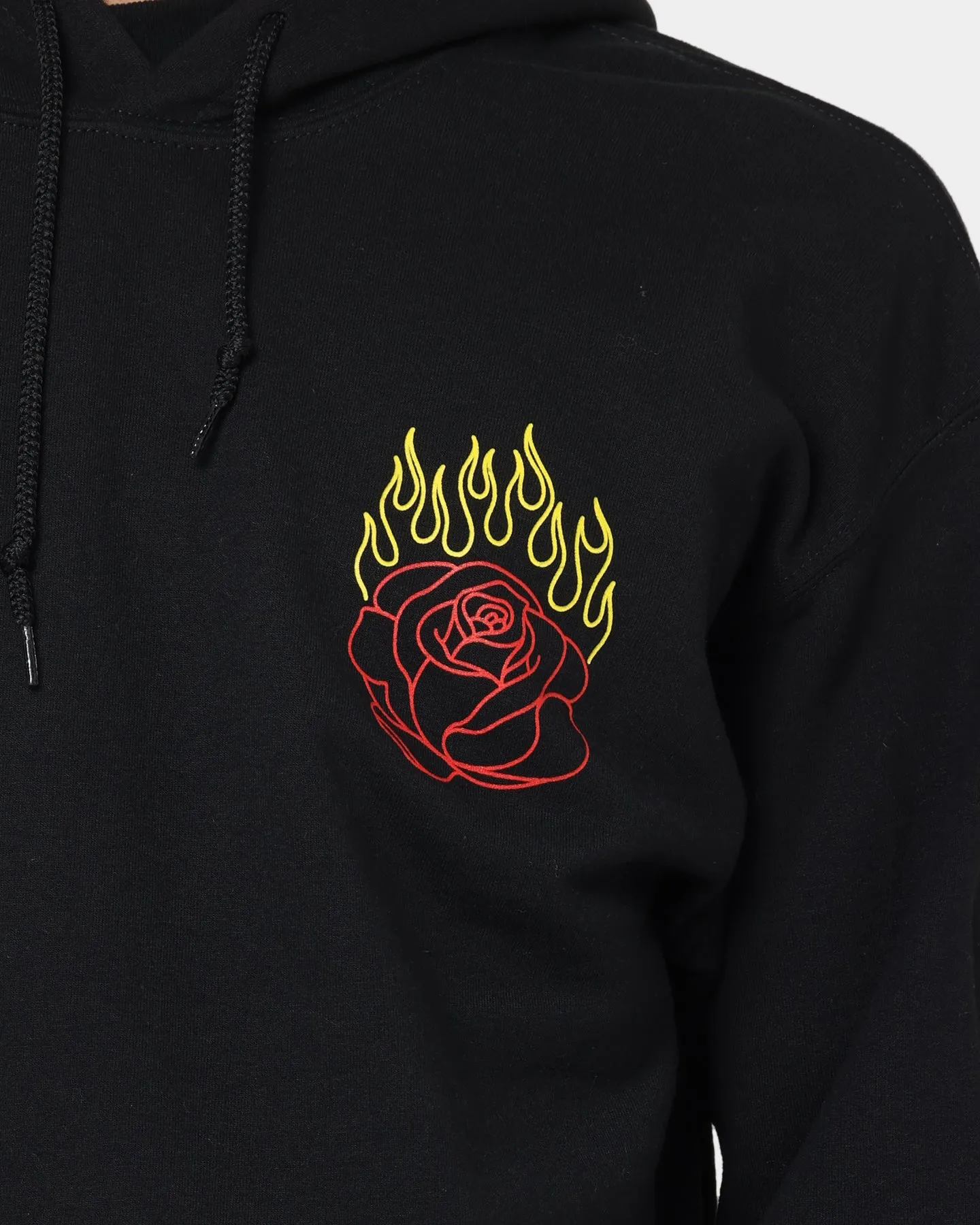 Goat Crew Fire Rose Hoodie Black