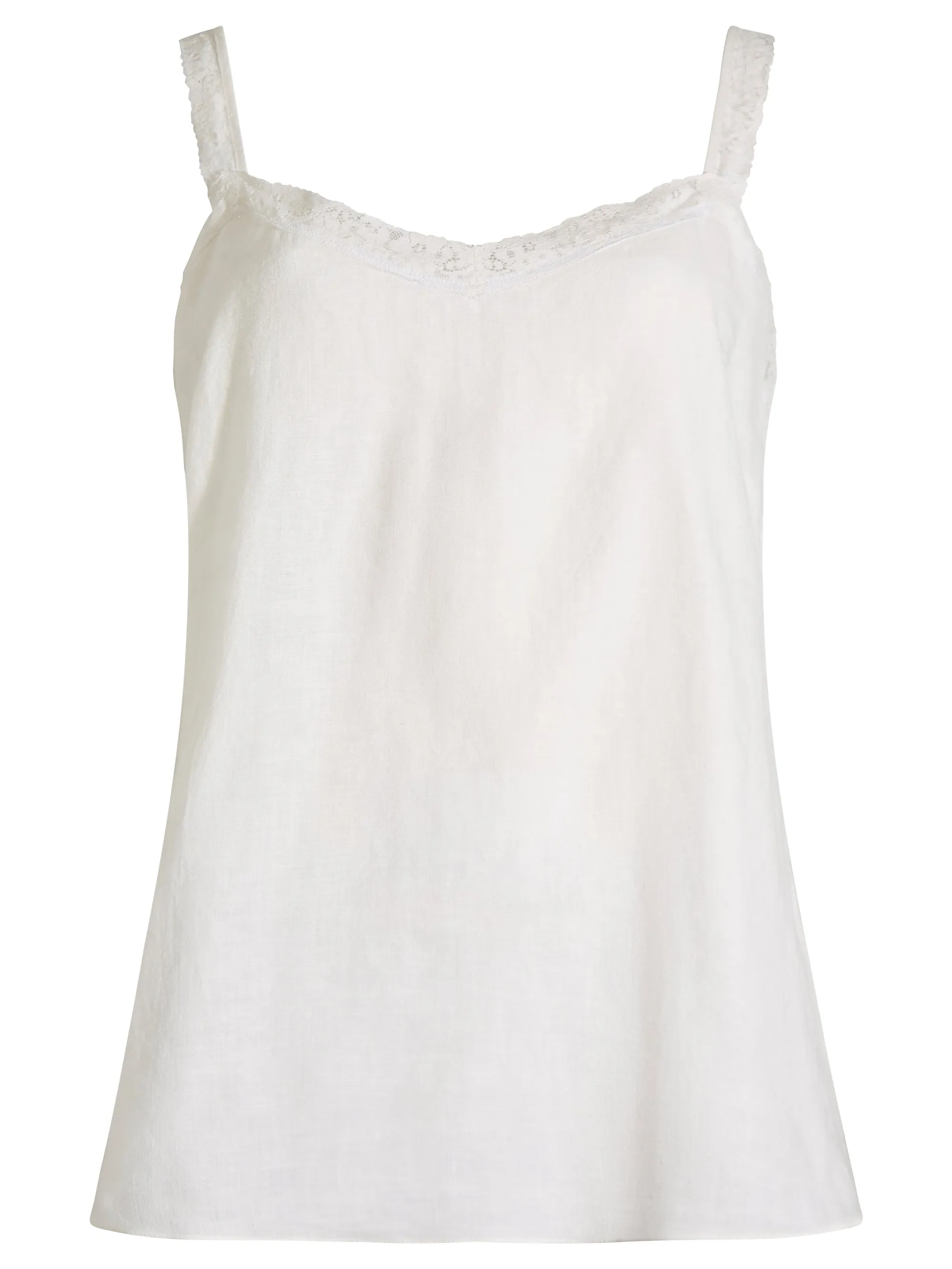 Lottie Linen Camisole with Lace trim
