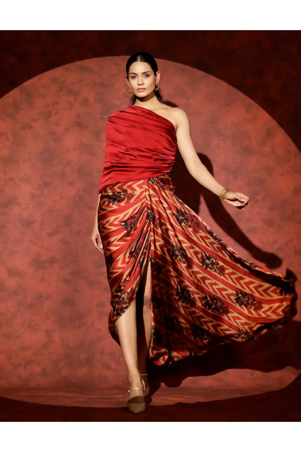 PALLADIO ONE-SHOULDER GOWN