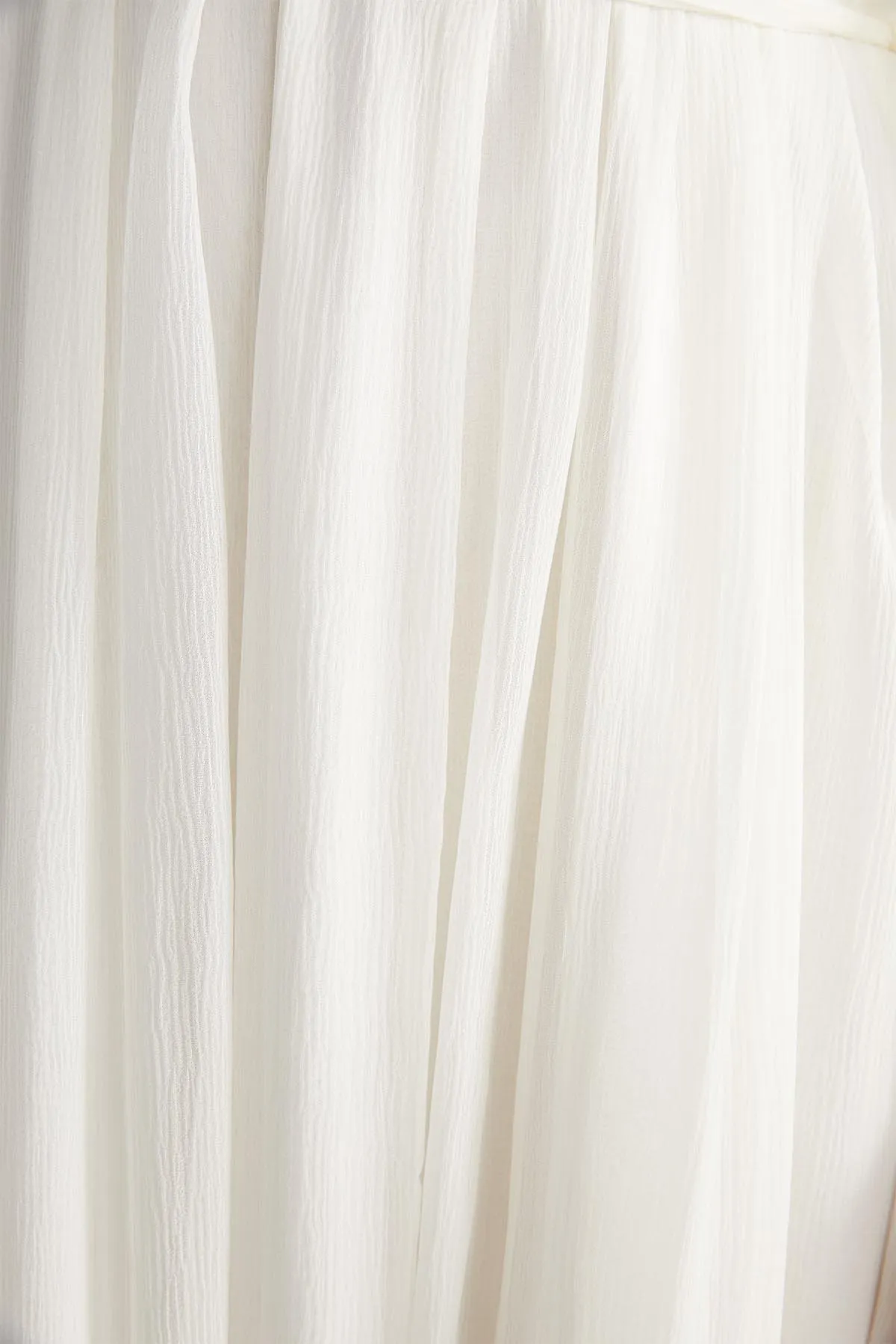 Sierra Hollow Out Silk Dress in White